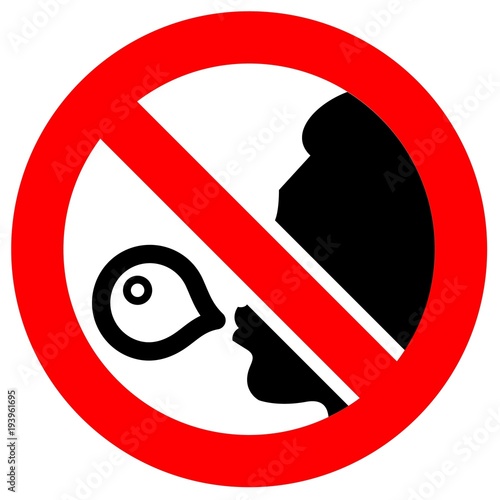 Prohibition red sign