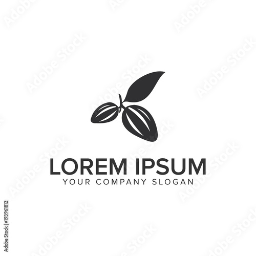 Nut logo design concept template.