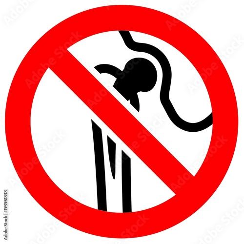 Prohibition red sign