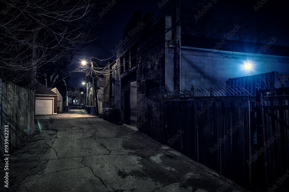 dark night street