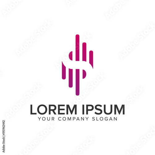 Letter S modern logo, signal logo design concept template. © Saiful