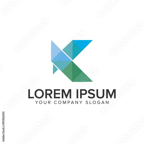 Free Download Letter K modern Logo design concept template. - GFXLoad