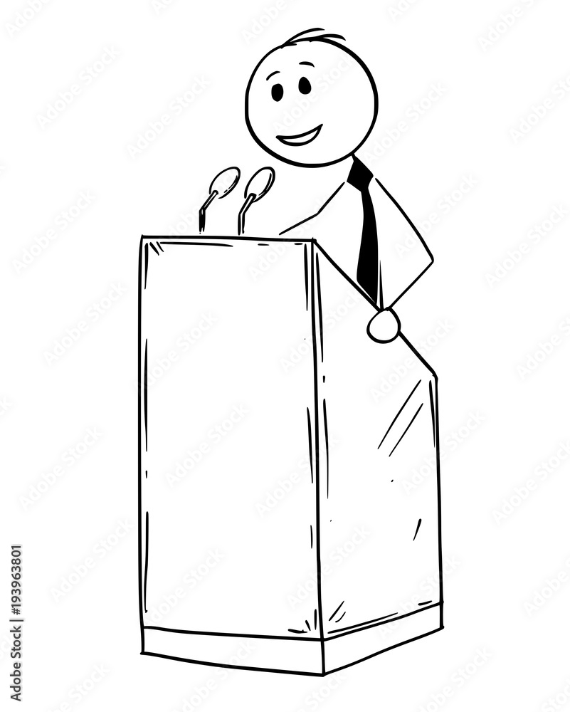 Politician Speech Podium Drawing Stock Illustration  Download Image Now   Politician Lectern Drawing  Art Product  iStock