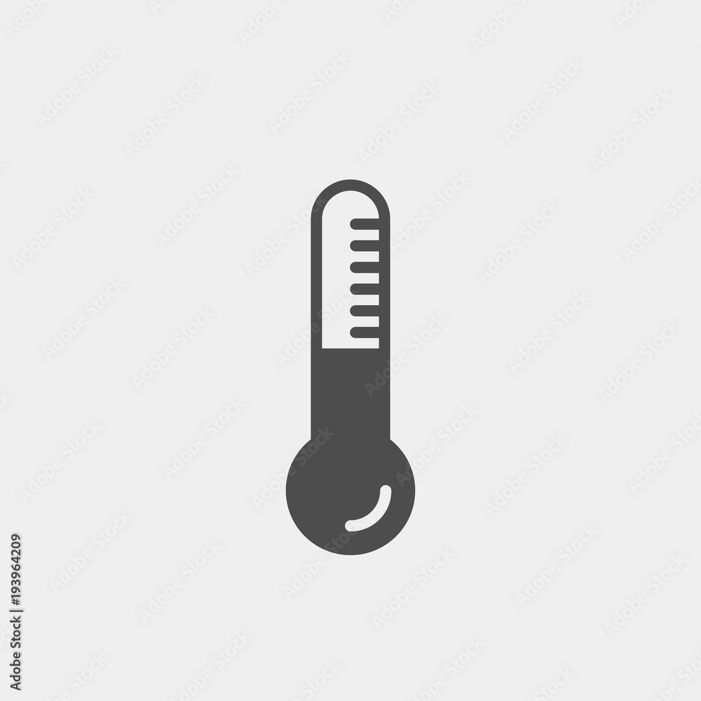 Thermometer flat vector icon. Temperature flat vector icon