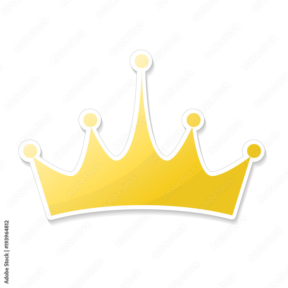 Hand drawn crown logo and icon in cartoon style, stock vector illustration Hand drawn crown logo and icon in cartoon style, stock vector illustration