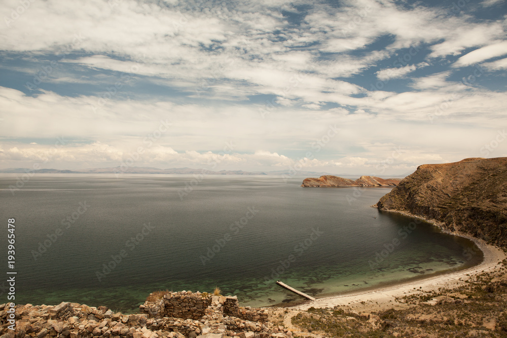 A nice shore of the Titicaca lake
