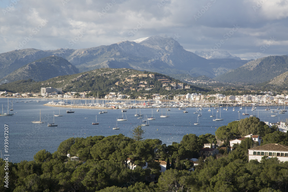 Fototapeta premium View of Pollenca Port; Majorca