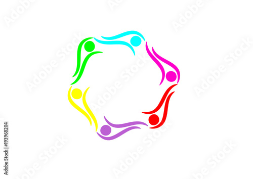 symboles multicolores 