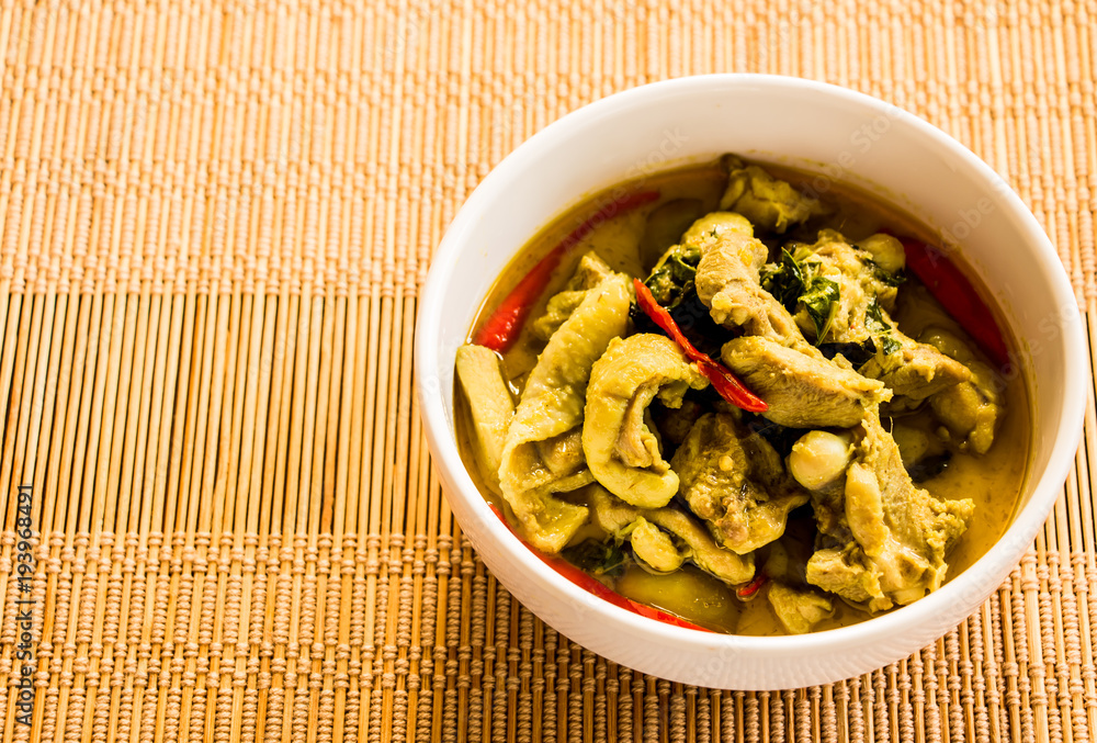 Green curry with chicken , Thai food Green curry with chicken , Thai food