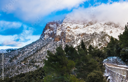 Coll del Reis, Sa Calobra Road, one of the most scenic and spectacular roads in the world. Majorca (Mallorca), Baleraic Islands, Spain photo