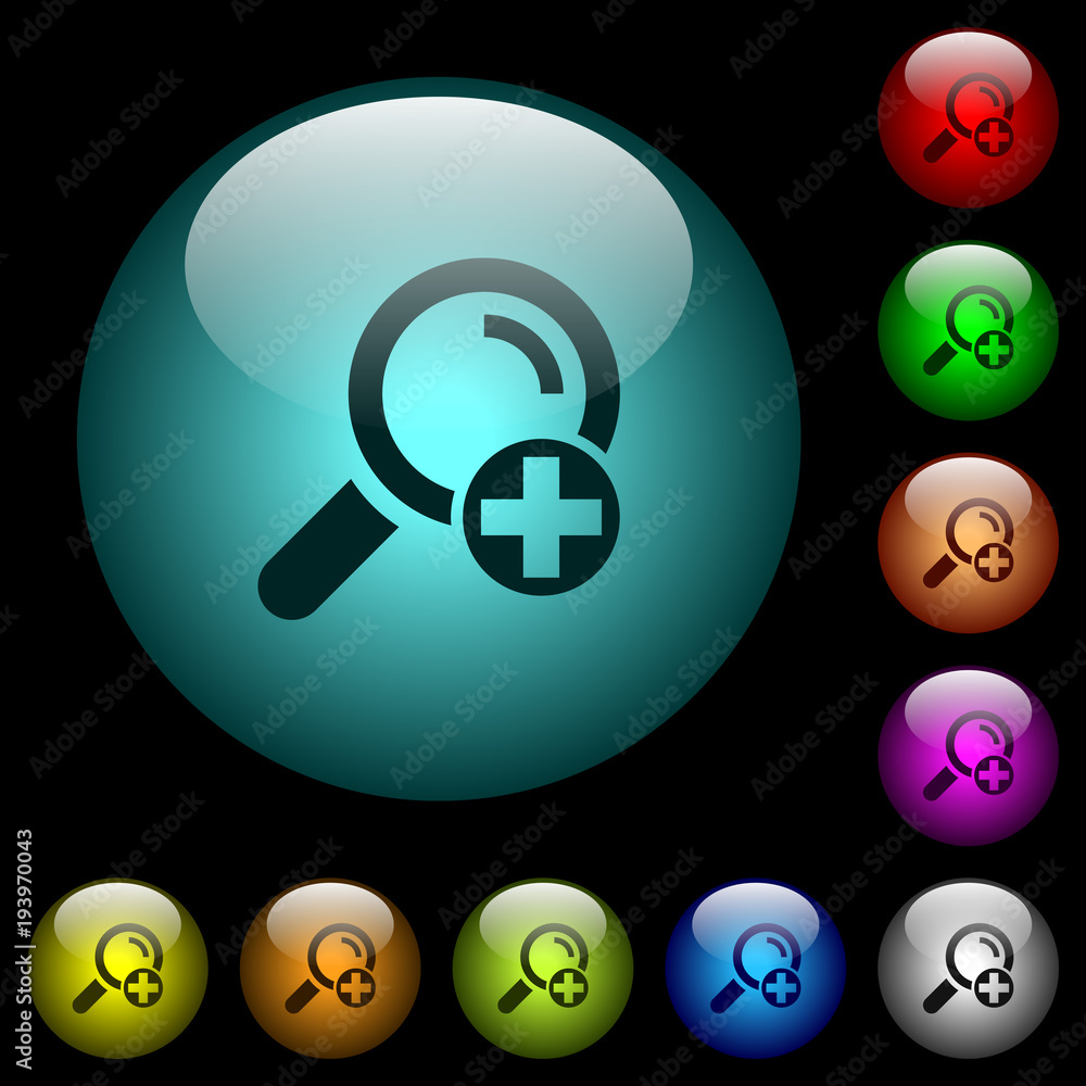 Add new search term icons in color illuminated glass buttons Add new search term icons in color illuminated glass buttons