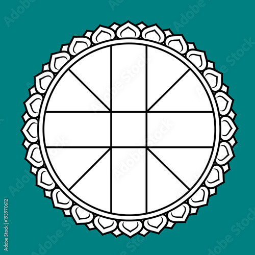 Wheel chart for Thai astrology, Symbol of Thai astrology.