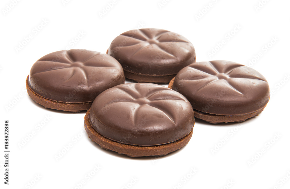 chocolate cookies isolated chocolate cookies isolated