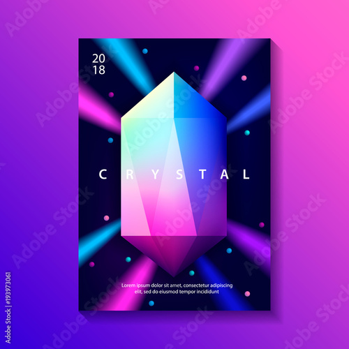 Abstract trendy cosmic poster