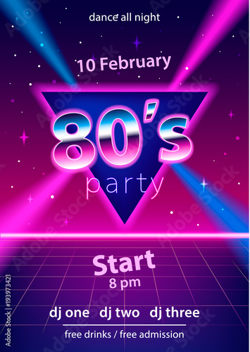 80s party design template