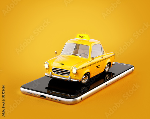Smartphone application of taxi service for online searching calling and booki...