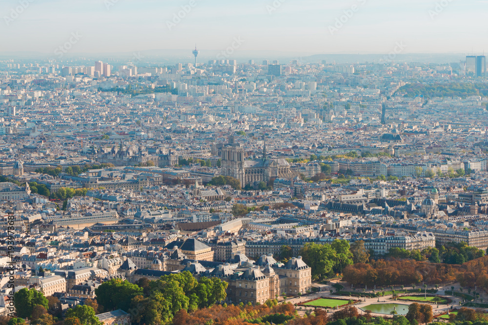 Birdeye view of Paris