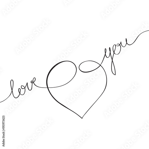 Calligraphic text love