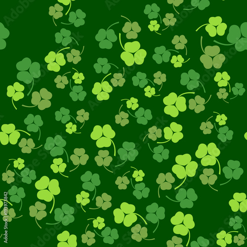 Vector illustration of Patricks Day seamless pattern background