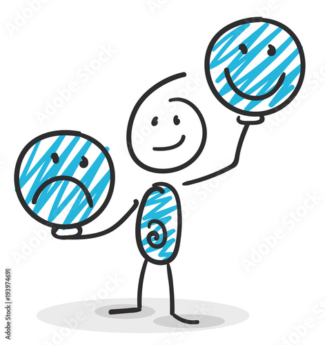 Sticky / Strichmännchen - Feedback, Positiv, Negativ, Smily