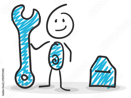 Sticky / Strichmännchen - Handwerker, Reperatur, Hilfe
