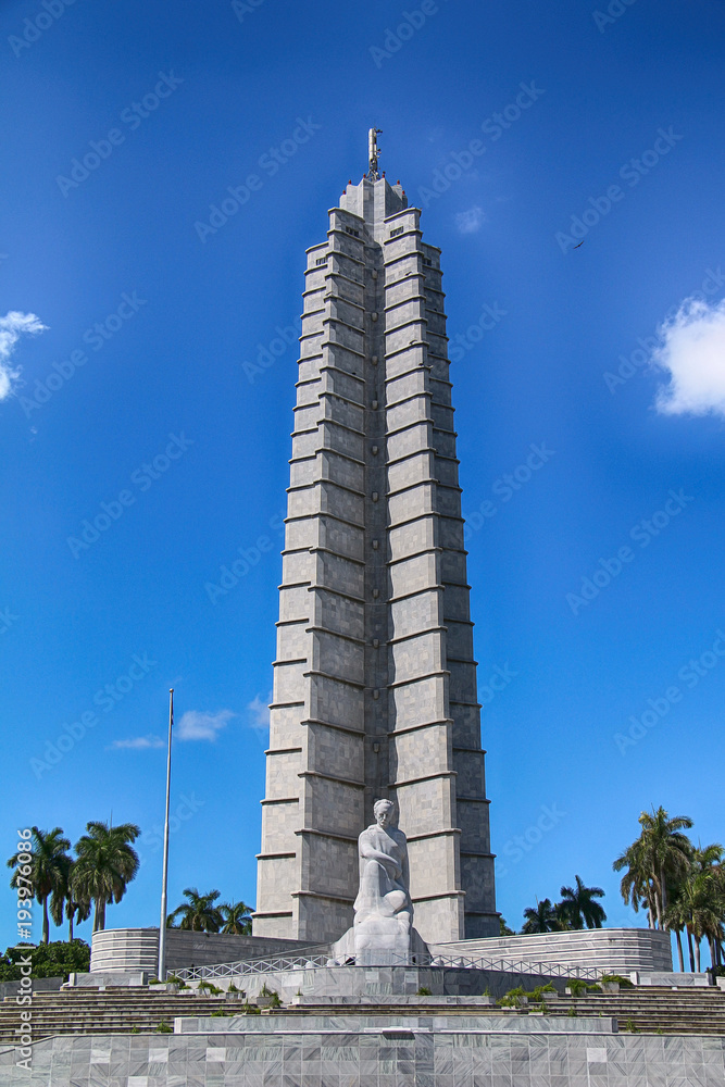 Cuba. Havana. Revolution square. The Jose Marti Memorial