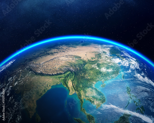 Fototapeta Naklejka Na Ścianę i Meble -  Earth from space Asia