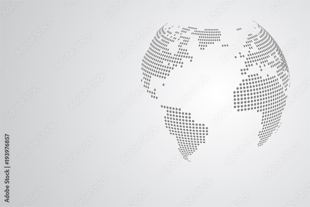 Fototapeta premium White abstract background vector. Gray abstract. Modern design background for report and project presentation template. Vector illustration graphic. Dot and circular shape. Technology Global shape
