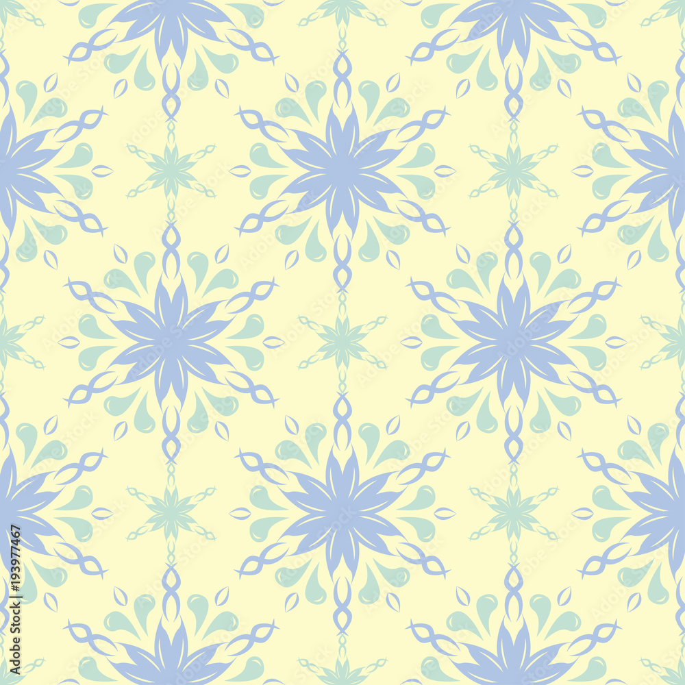 Floral beige colored seamless background
