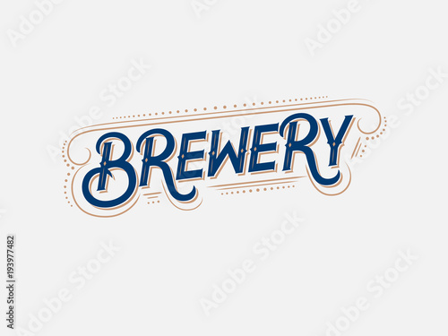 Brewery vintage logo, label, badge