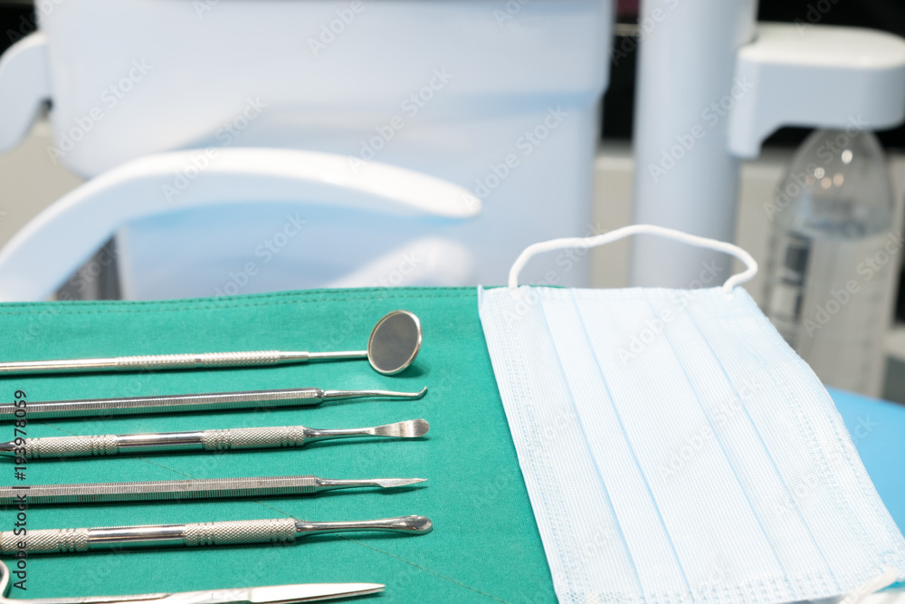 Dental tools use for dentist in the office or clinic. Dental tools use for dentist in the office or clinic.