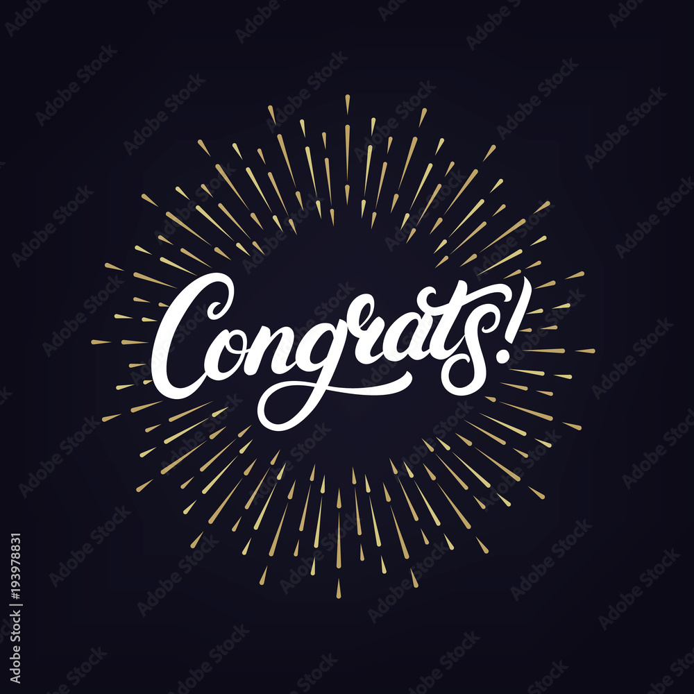 Congrats hand written lettering Congrats hand written lettering