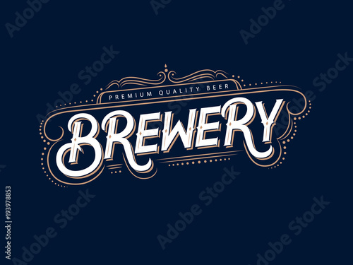 Brewery vintage logo, label, badge