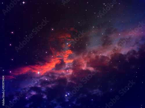 Fototapeta Naklejka Na Ścianę i Meble -  Starry Night Sky Scene