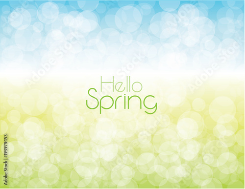 spring grass and sky bubble flair background