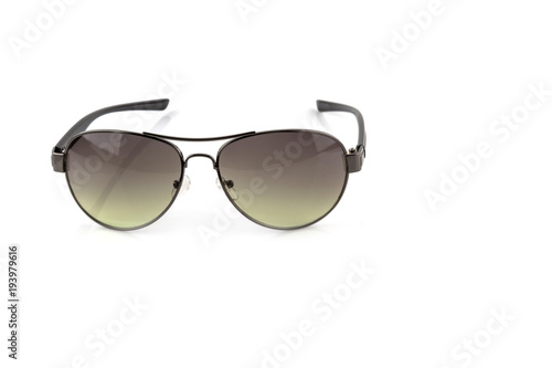 black sunglasses isolated on white