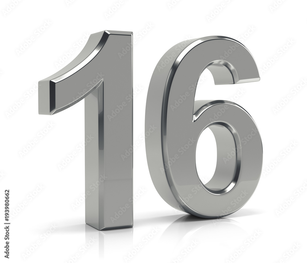 Number 16 Stock Illustration Adobe Stock