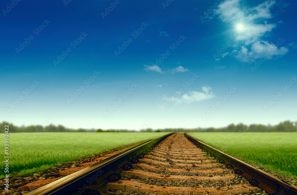Fototapeta premium Beautiful road to your dream, abstract travel and transportation backgrounds