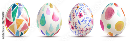 watercolor easter eggs
