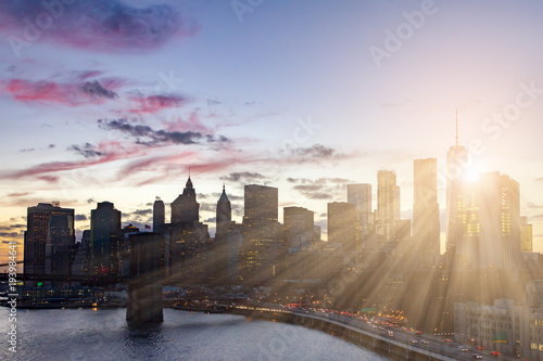 Photography New York City Colorful Skyline Sunlight