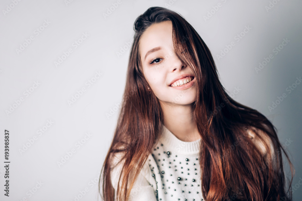 Smiling happy woman. Positive human emotions, happiness Smiling happy woman. Positive human emotions, happiness
