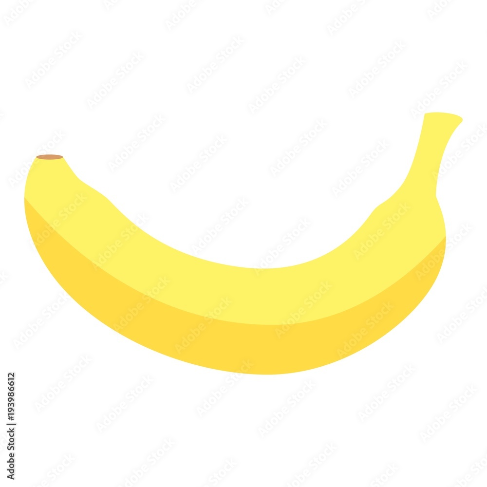 Banana icon, flat style