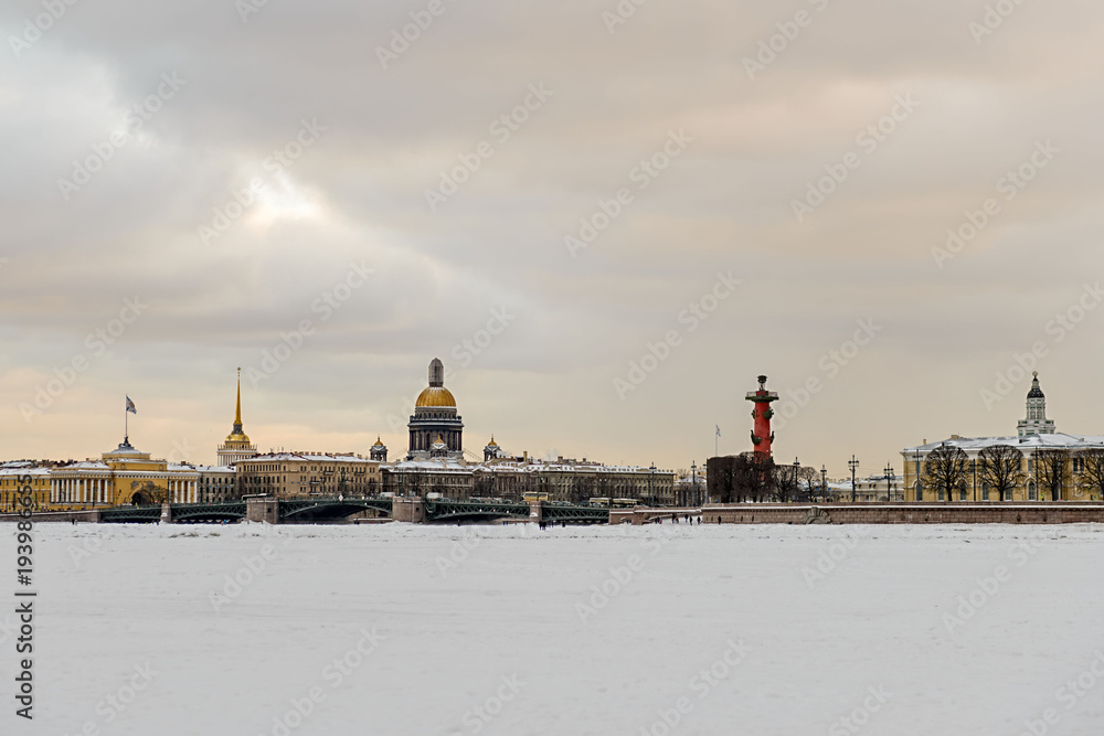Saint-Petersburg winter view 