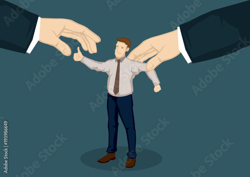 HeadHunters Poach Good Employee Business Cartoon Vector Illustration