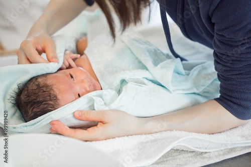 お風呂上りの赤ちゃん