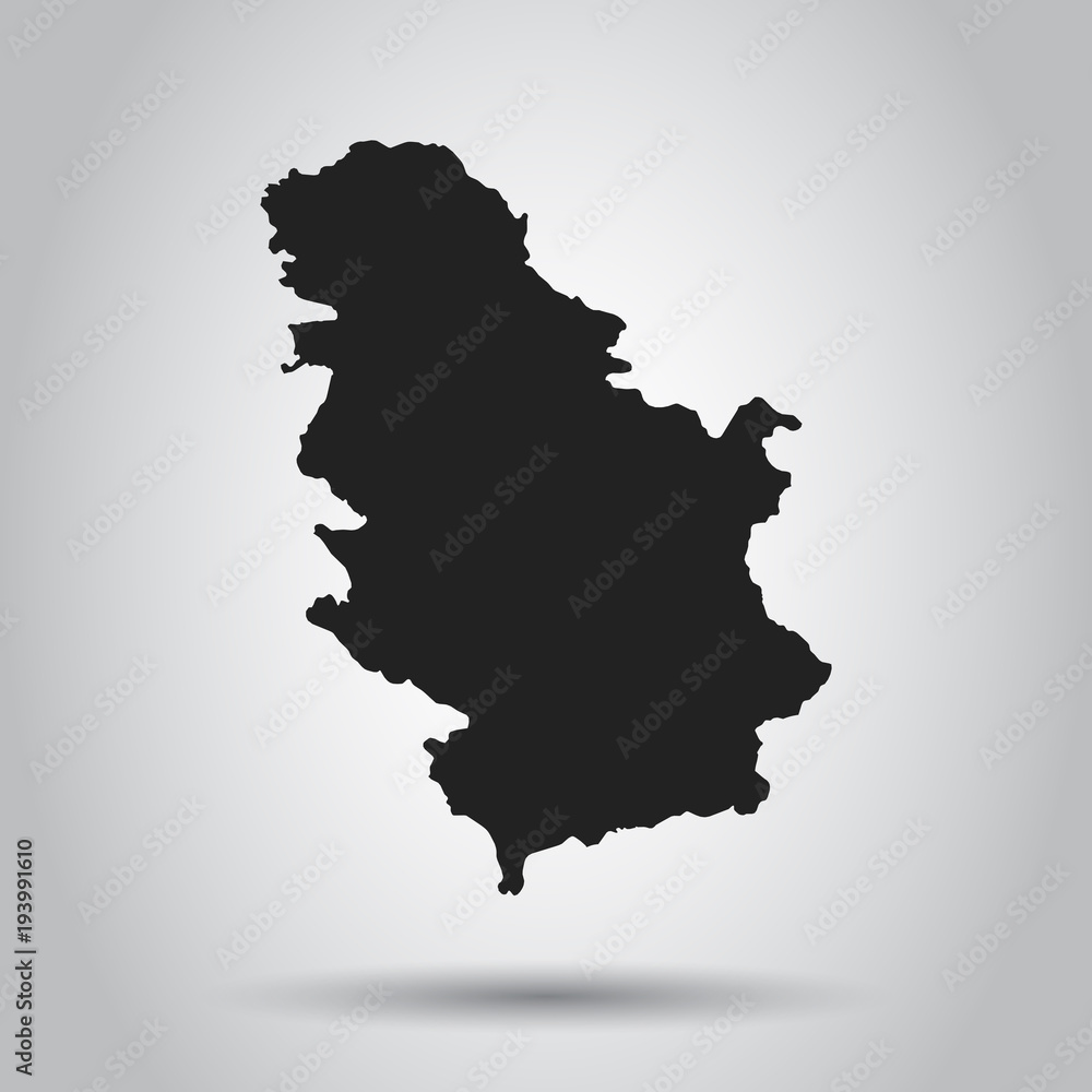 Serbia vector map. Black icon on white background. Serbia vector map. Black icon on white background.