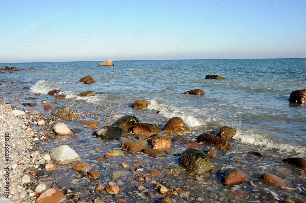 Ufer an der Kreideküste auf Rügen