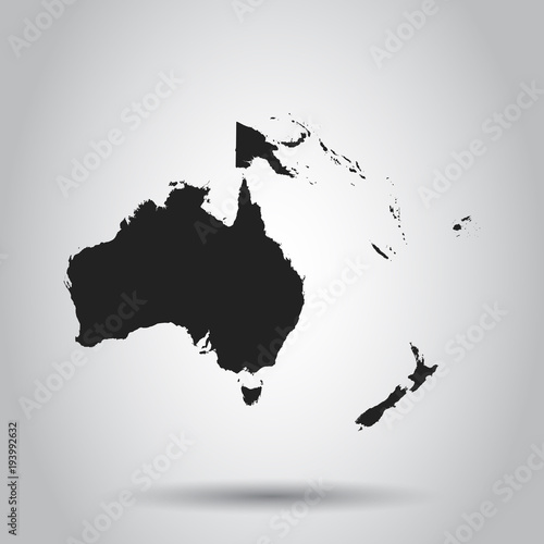 Foto Australia and oceania map icon