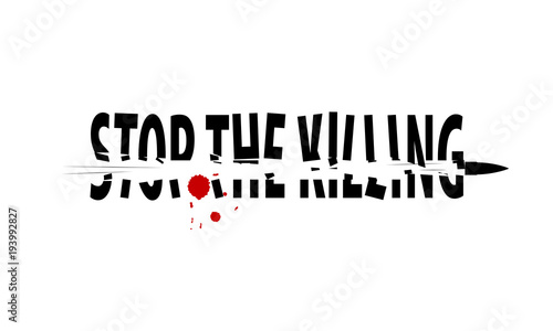 Stop the killing. Vector anti terrorism illustration