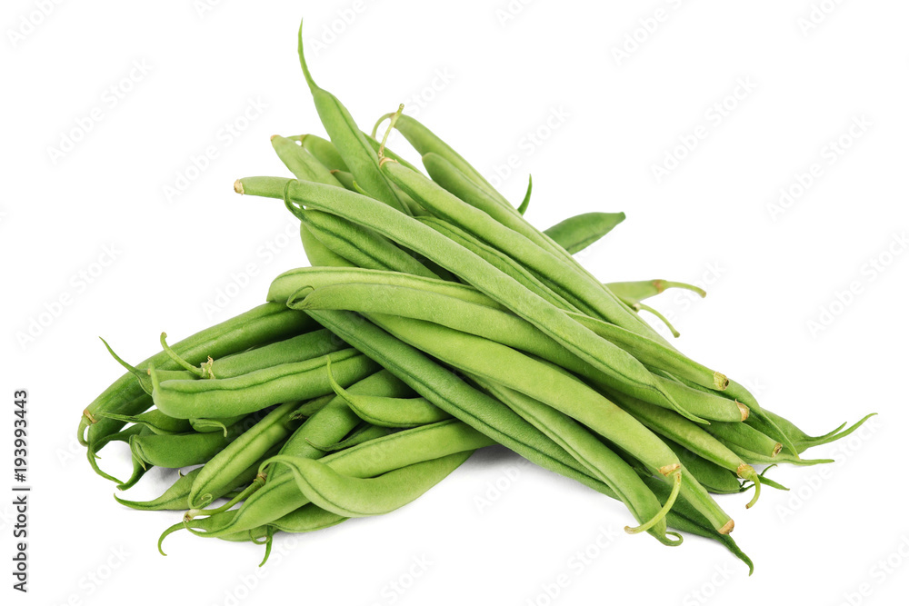Green beans isolated on a white background Green beans isolated on a white background